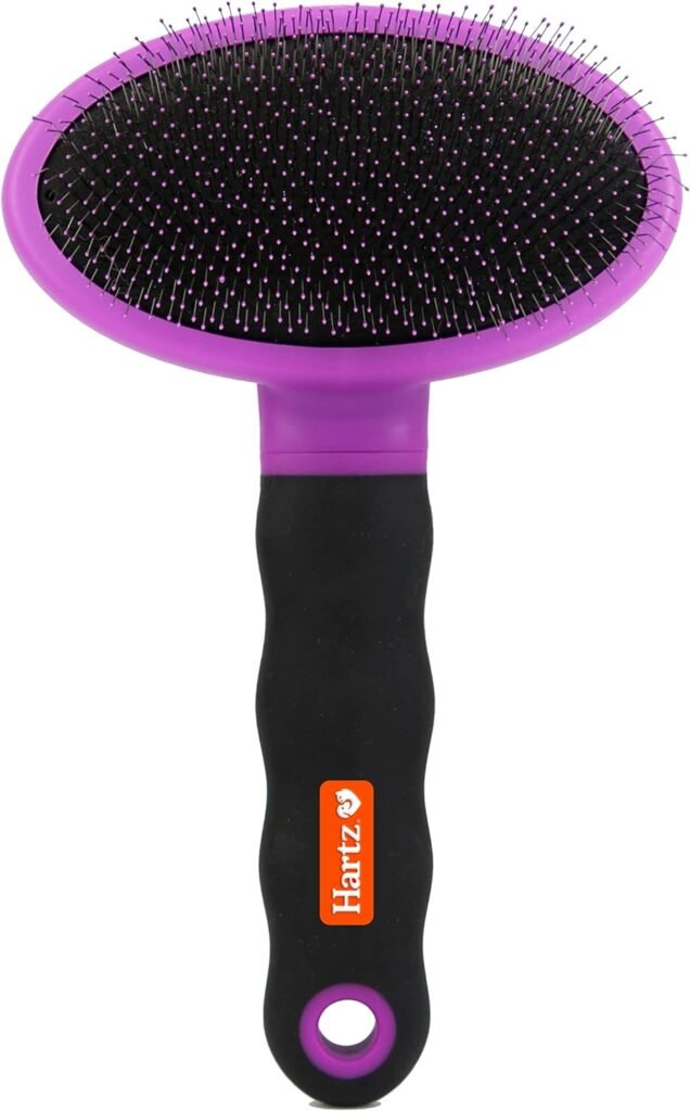 Hartz Groomers Best Deshedding Slicker Dog Brush, Black/Violet, Dogs