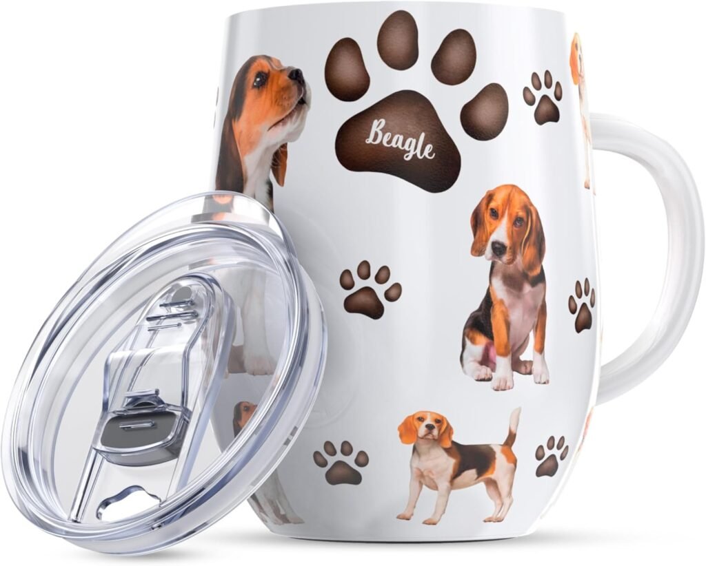 Greenline Goods 12oz Beagle Insulated Tumblers with Lids – Stainless Steel Tumblers for Hot  Cold Beverages, Elegant Coffee Tumbler Mug Design – Insulated Tumblers With Lids